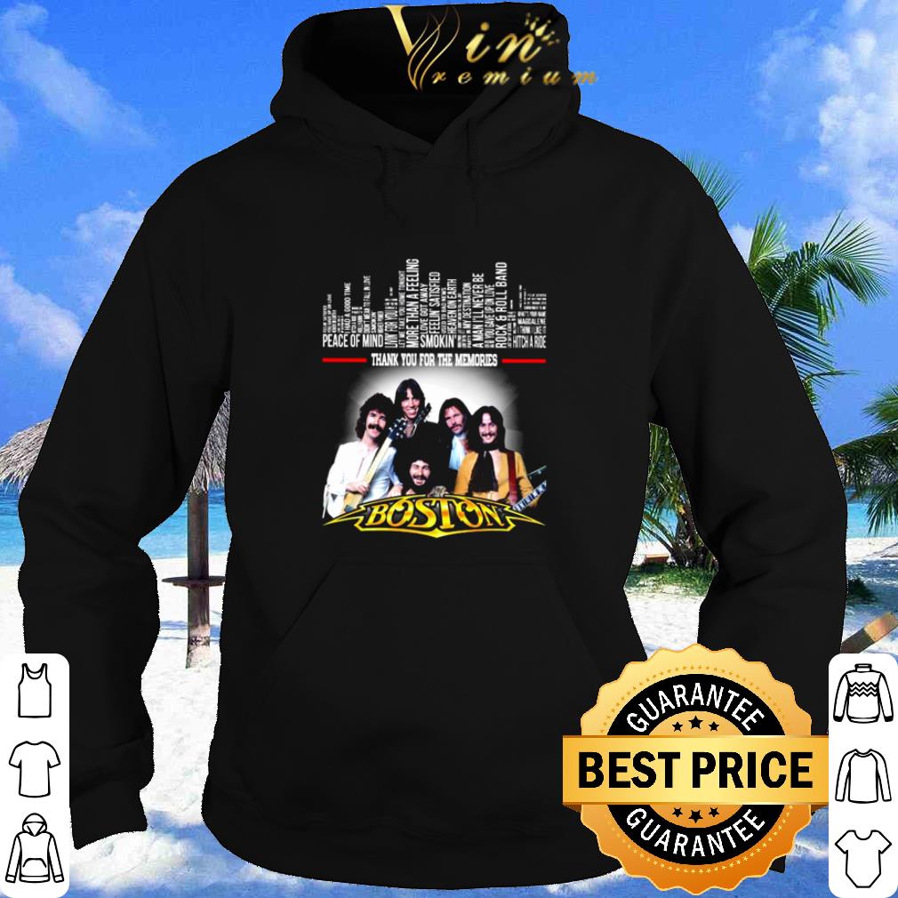Pretty Thank You For The Memories Boston Band List Songs shirt