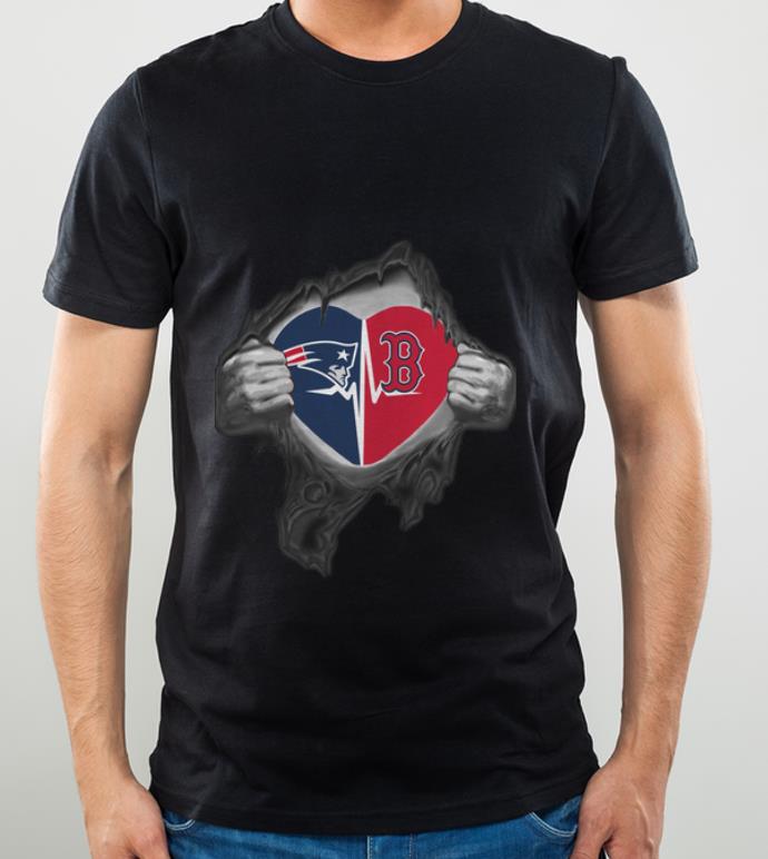 Official New England Patriots Boston Red Sox Inside My Heart shirt