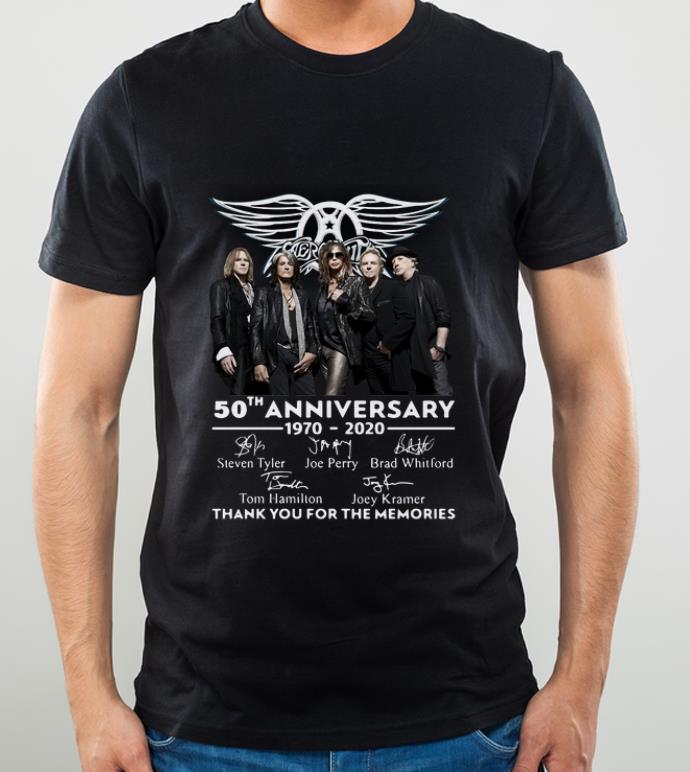Awesome Aerosmith 50th Anniversary 1970-2020 Thank You For The Memories shirt