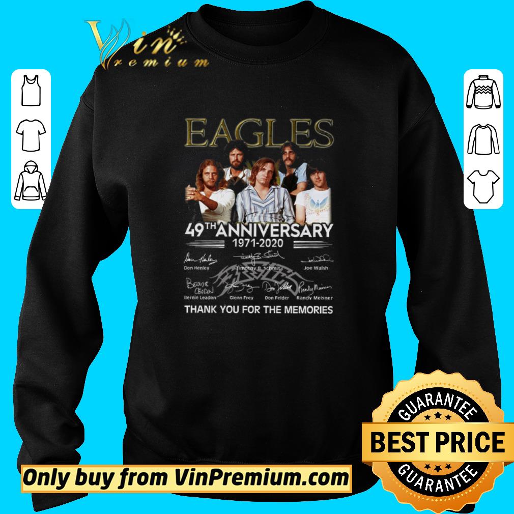 Premium Eagles 49th Anniversary 1971 2020 Signature Thank You For The Memories shirt