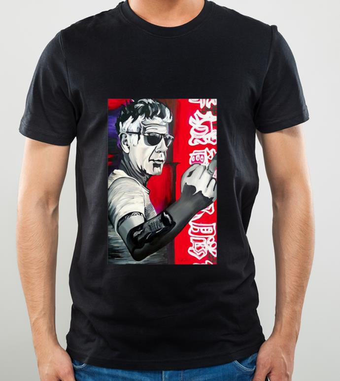 Nice Anthony Bourdain Middle Finger shirt