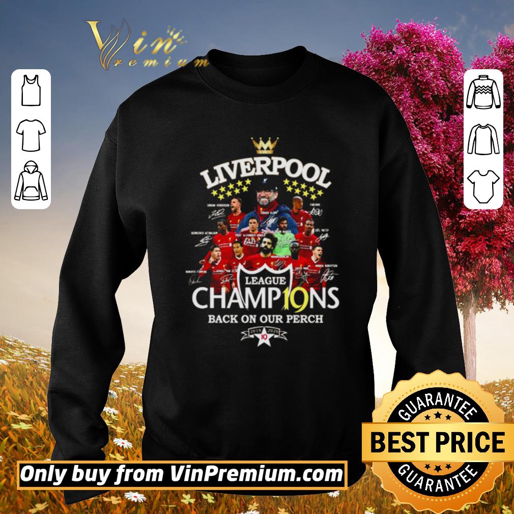 Official Liverpool league Champions back on our perch signatures shirt