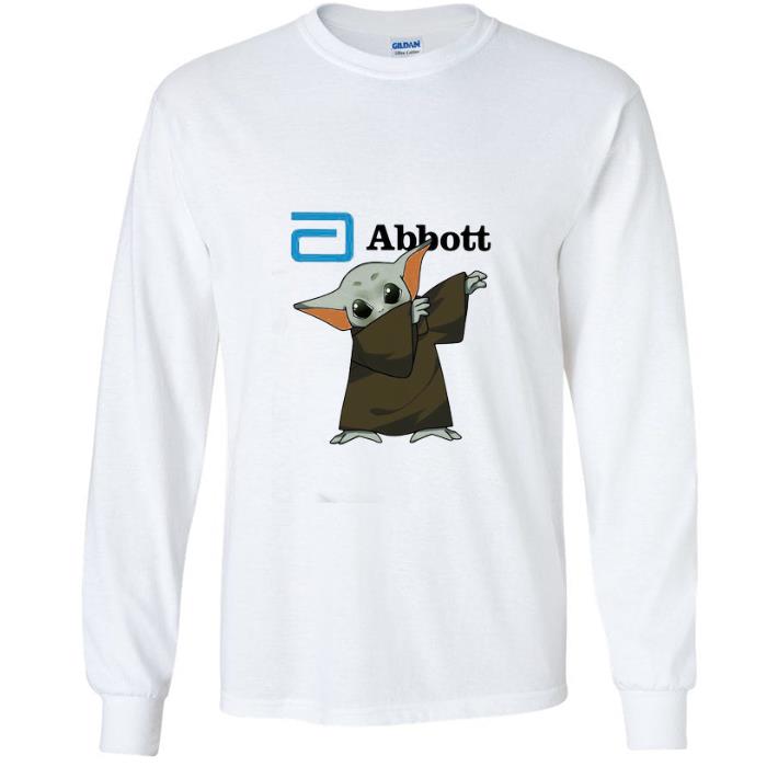 Official Dabbing Baby Yoda Mask Abbott Logo Coronavirus shirt