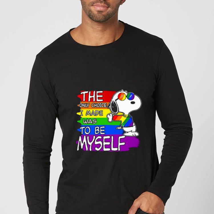 Official Lgbt Flag Rainbow Snoopy The Only Choice I Made Was To Be Myself shirt