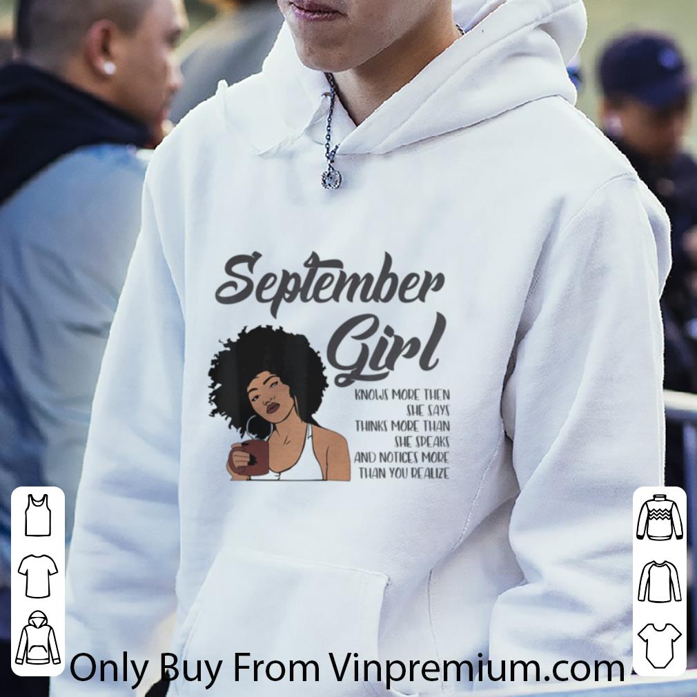 Hot September Girl Birthday American Black Women Virgo Libra shirt