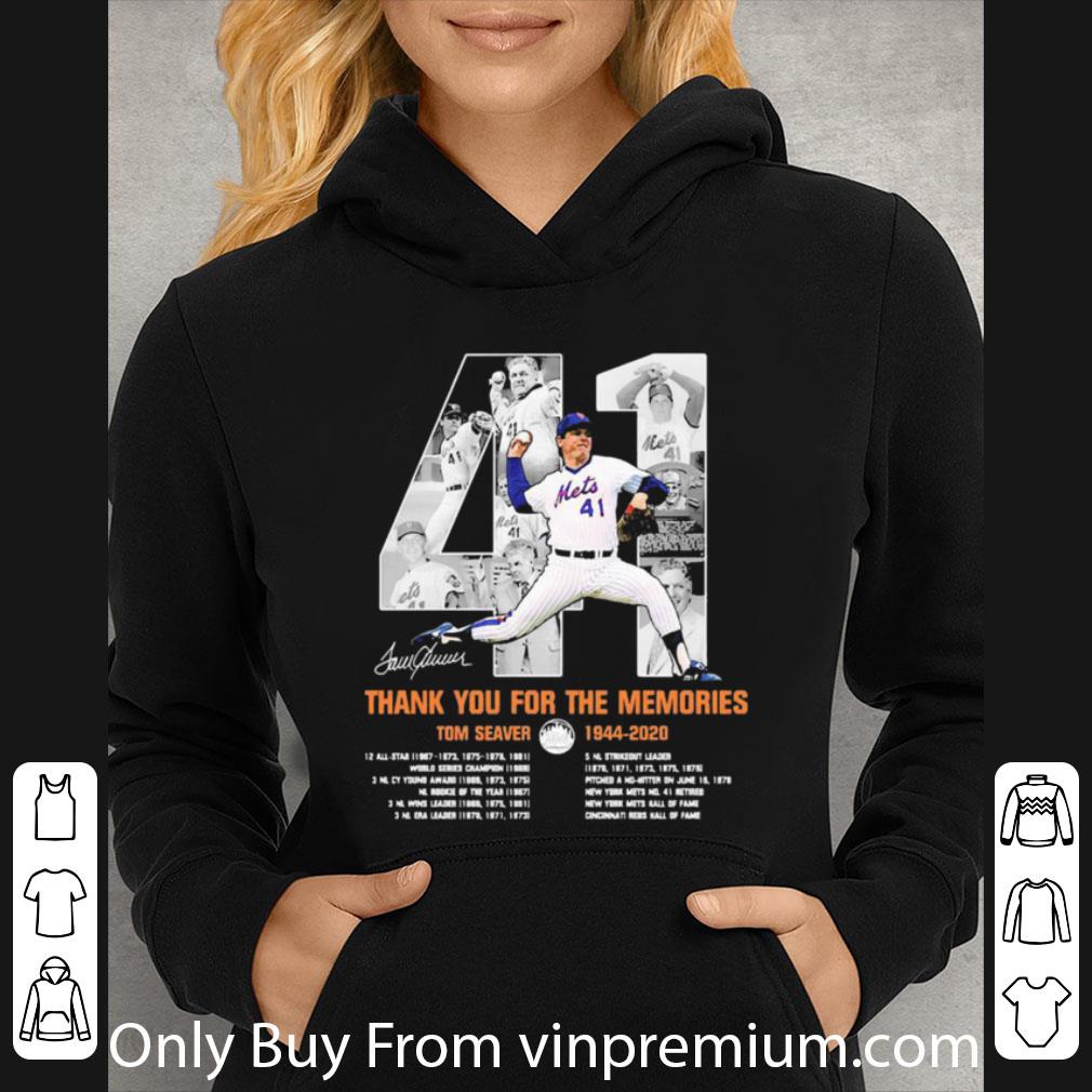 Awesome 41 Tom Seaver 1944 2020 Thank You For The Memories Signature shirt