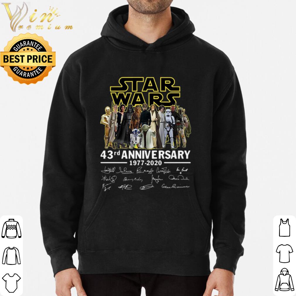 Premium Star Wars all character 43rd anniversary 1977-2020 signatures shirt