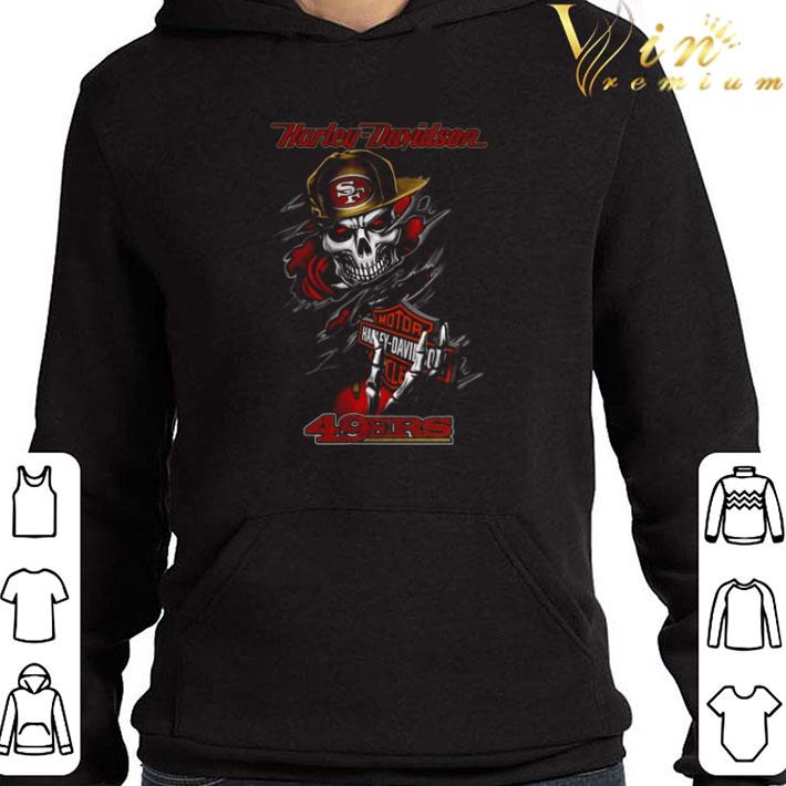 Skull motor Harley-Davidson cycles San Francisco 49ers shirt