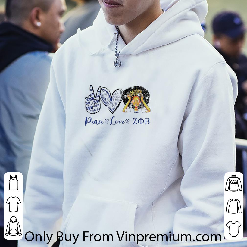 Top Peace Love Zib Black Queen shirt