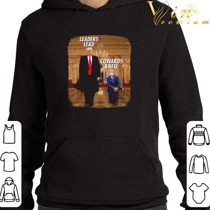 Pretty Donald Trump and Joe Biden Leaders lead Cowards kneel shirt 5 Pretty Donald Trump and Joe Biden Leaders lead Cowards kneel shirt