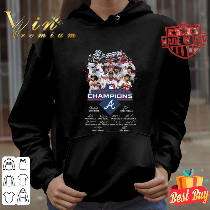 Original Team Atlanta Braves 2020 NL West Division champions signatures shirt