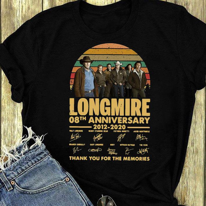 Awesome Vintage Longmire 08th Anniversary Thank You For The Memories Signatures shirt