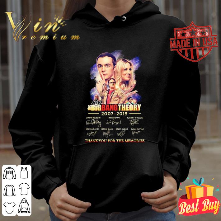 The Big Bang Theory 2007-2019 signatures thank you for memories shirt