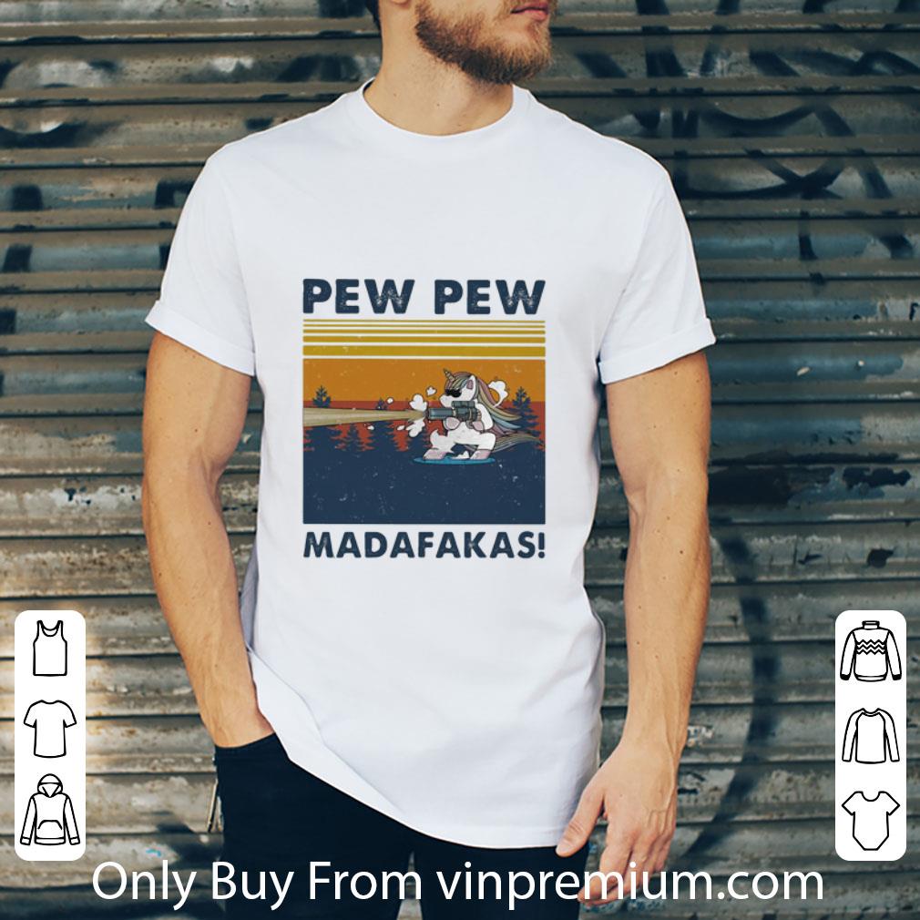 Official Unicorn Gun Pew Pew Madafakas Vintage shirt 2
