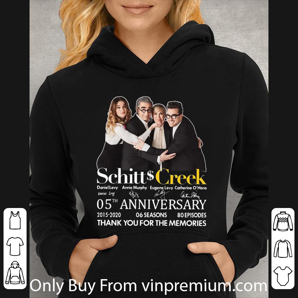 Official Schitt Creek 05th Anniversary 2015 2020 Thank You For The Memories Signatures shirt