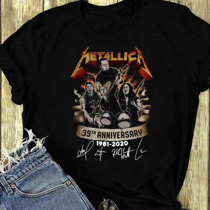 Awesome Metallica 39th Anniversary Signatures shirt