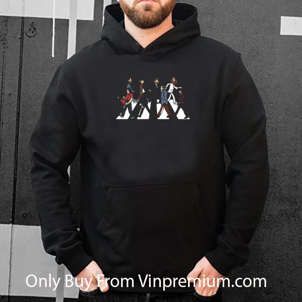 Top The Beatles And Horror Characters Abbey Road shirt 5 Top The Beatles And Horror Characters Abbey Road shirt