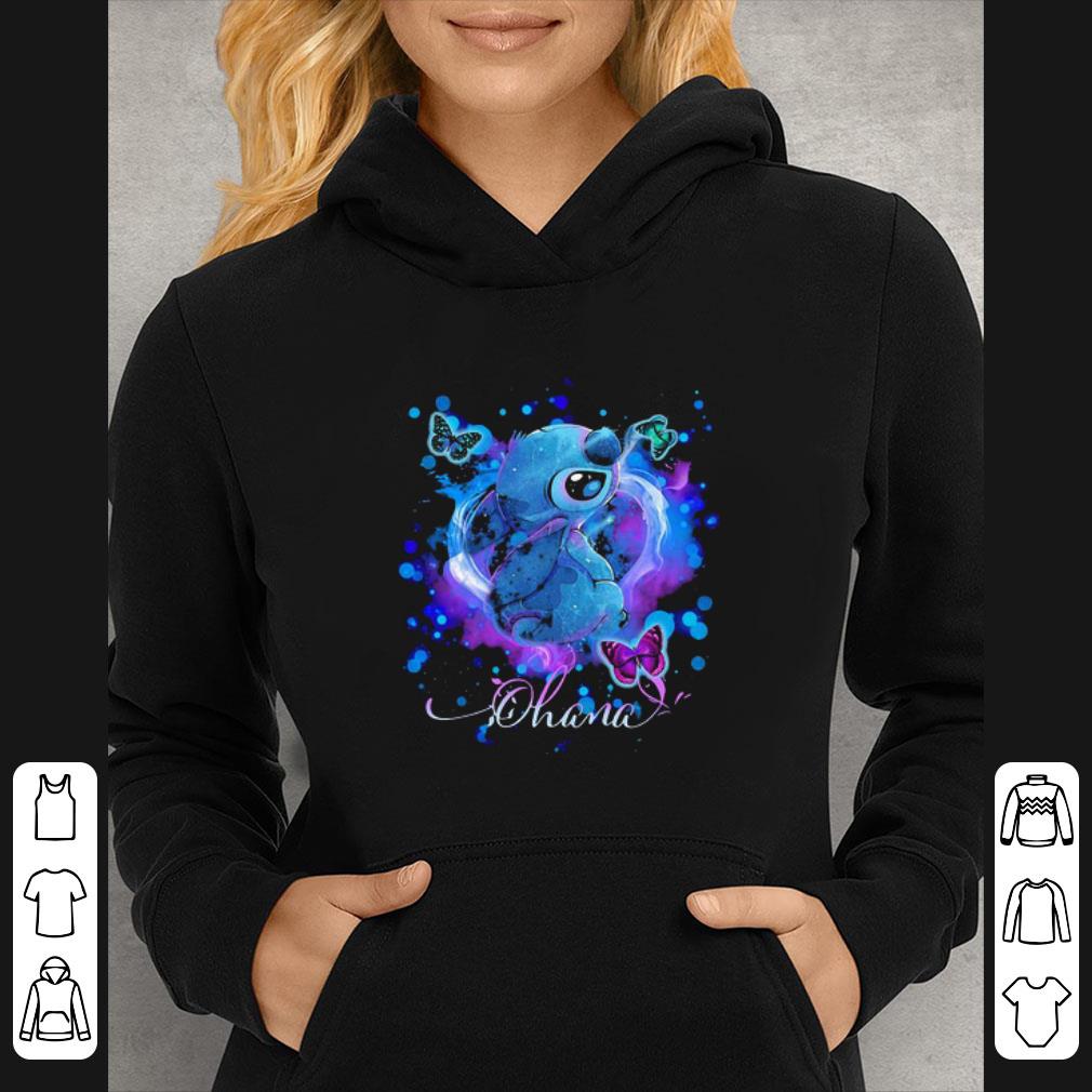 Premium Disney Stitch And Butterflies Ohana Color shirt