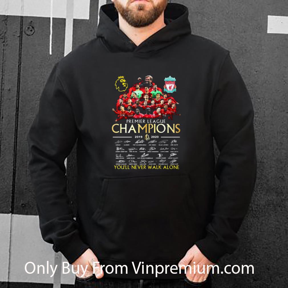 Awesome Premier League Champions You Never Walk Alone Liverpool Fc Signatures shirt