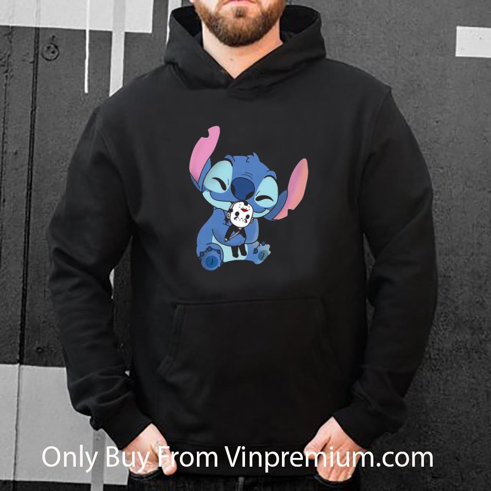 Top Disney Stitch Hug Halloween Jason Voorhees shirt