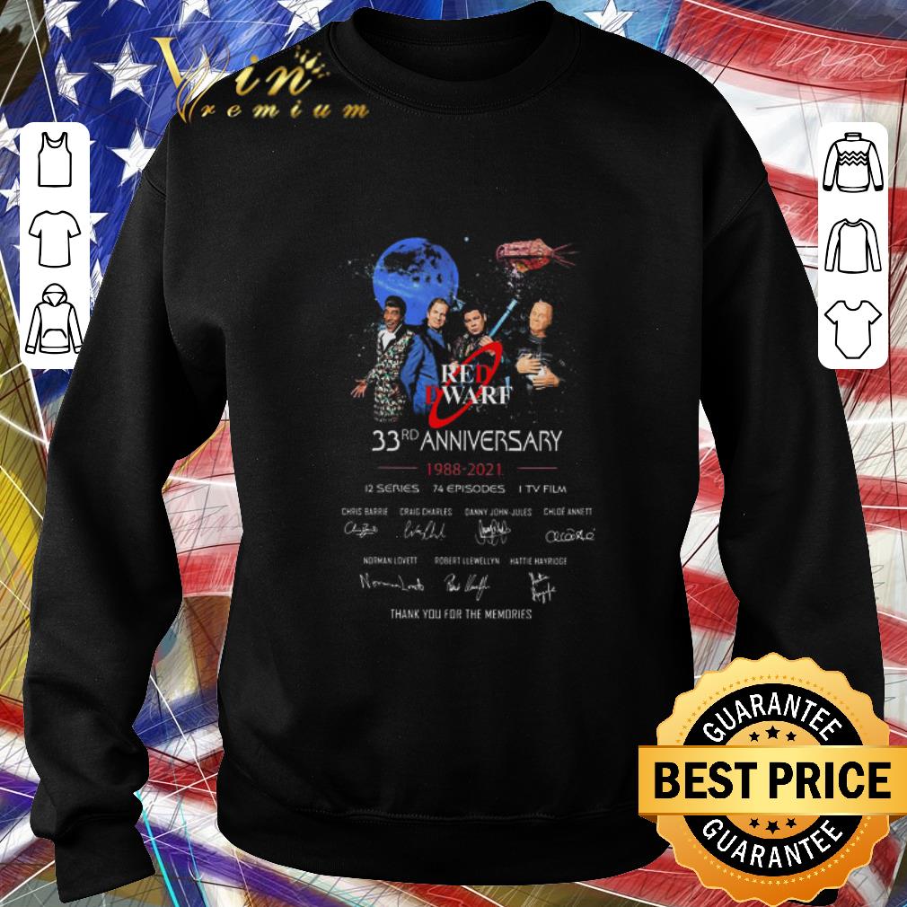 Hot Red Dwarf 33rd Anniversary 1988 2021 Thank You For The Memories Signatures shirt 5 Hot Red Dwarf 33rd Anniversary 1988 2021 Thank You For The Memories Signatures shirt