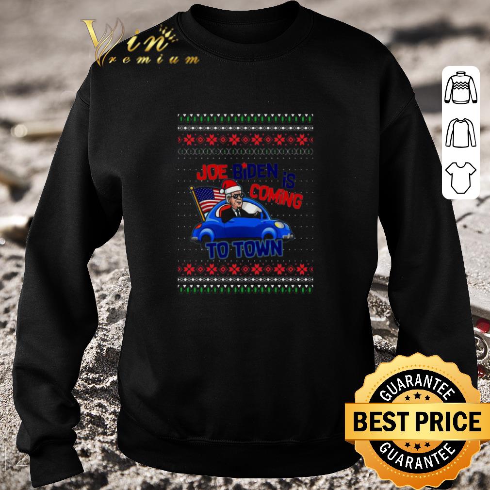 Hot Joe Biden Is Coming To Town Ugly Christmas Sweater shirt