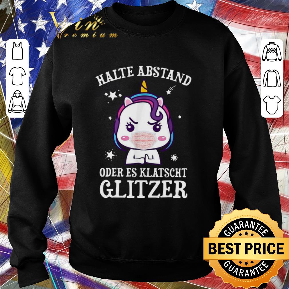 Official Unicorn Halte Abstand Oder Es Klatscht Glitzer shirt 5 Official Unicorn Halte Abstand Oder Es Klatscht Glitzer shirt
