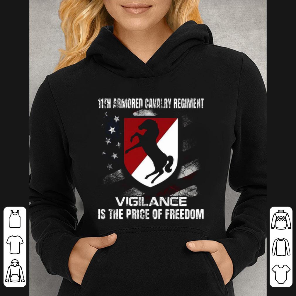 Original 11th Armored Cavalry Regiment Vigilance Is The Price Of Freedom American Flag shirt