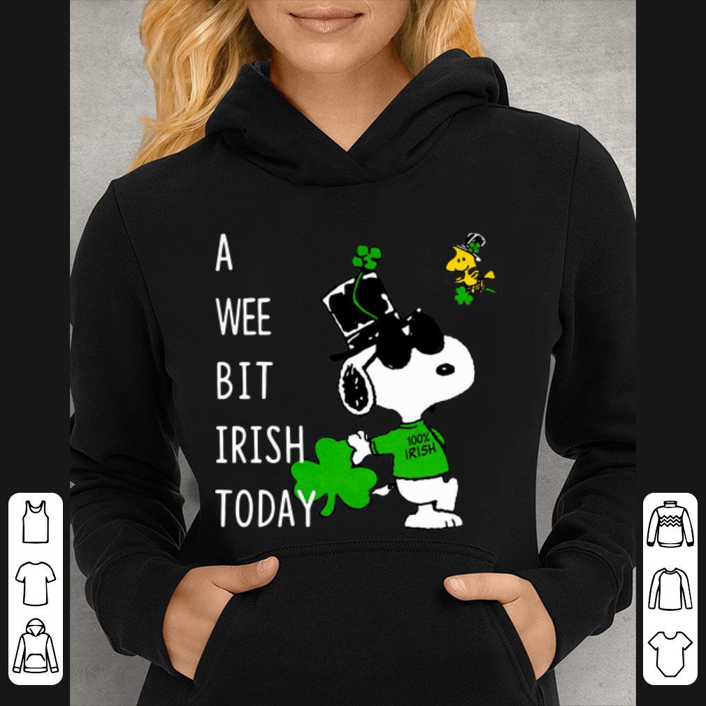 Official Snoopy A Wee Bit Irish Today Shamrock St. Patrick's Day shirt