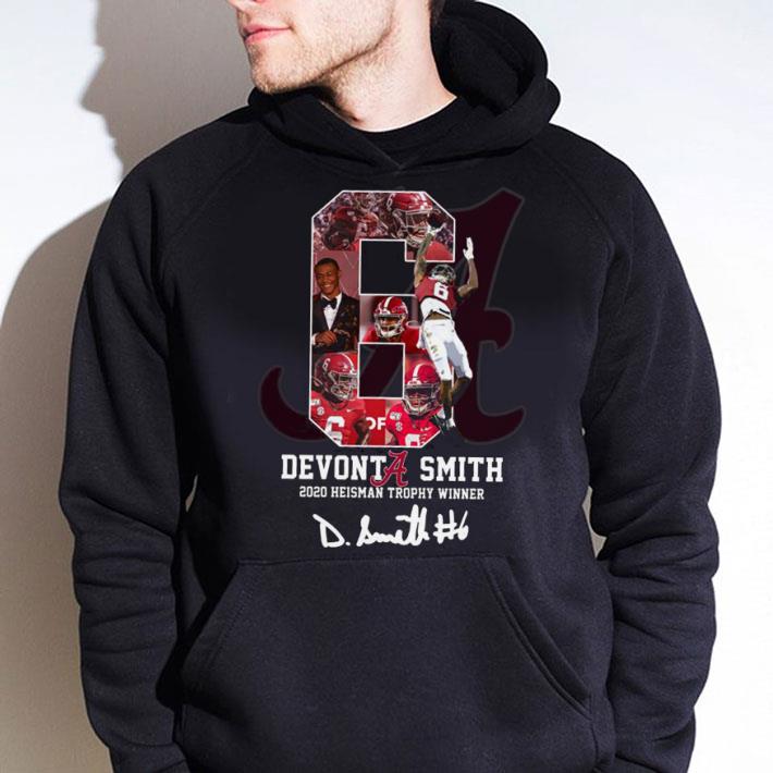 Official Alabama Crimson Tide 6 Devonta Smith 2020 Heisman Trophy Winner Signed shirt 7 Alabama Crimson Tide 6 Devonta Smith 2020 Heisman Trophy Winner Signed shirt