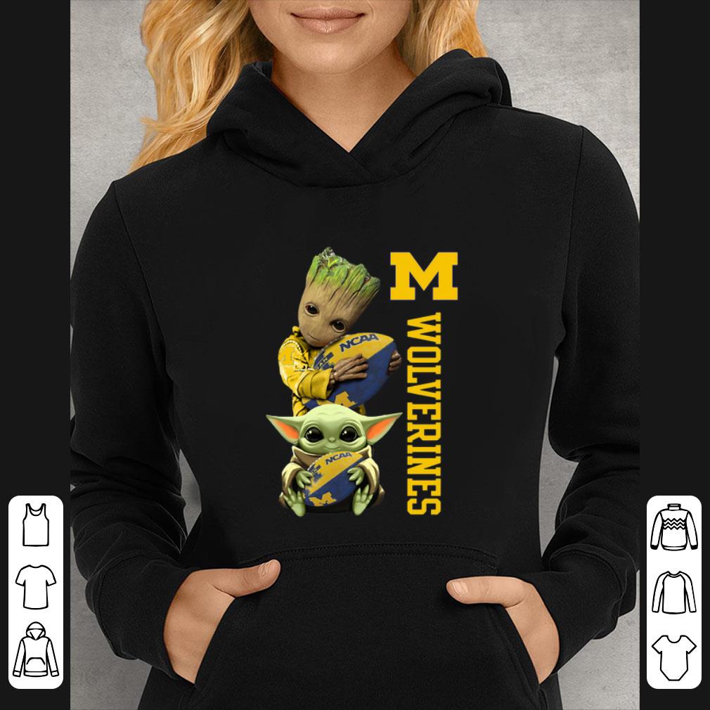 Official Baby Groot And Baby Yoda Hug Wolverines shirt