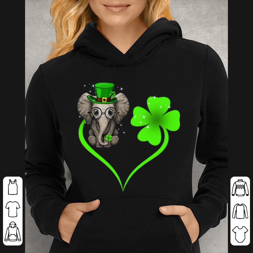 Top Elephant Heart Shamrock Irish St Patrick’s Day shirt