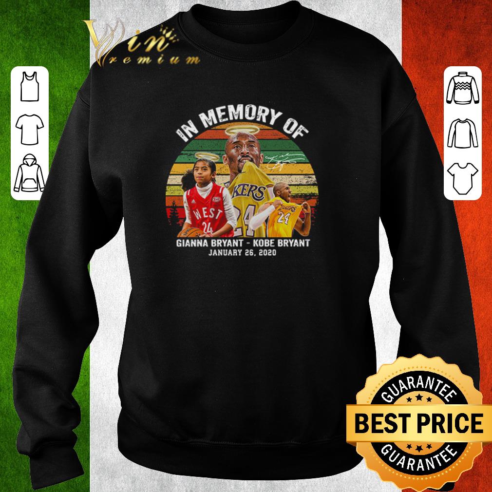Hot In Memory Of Gianna Bryant And Kobe Bryant January 26 2020 Signature Vintage Retro shirt