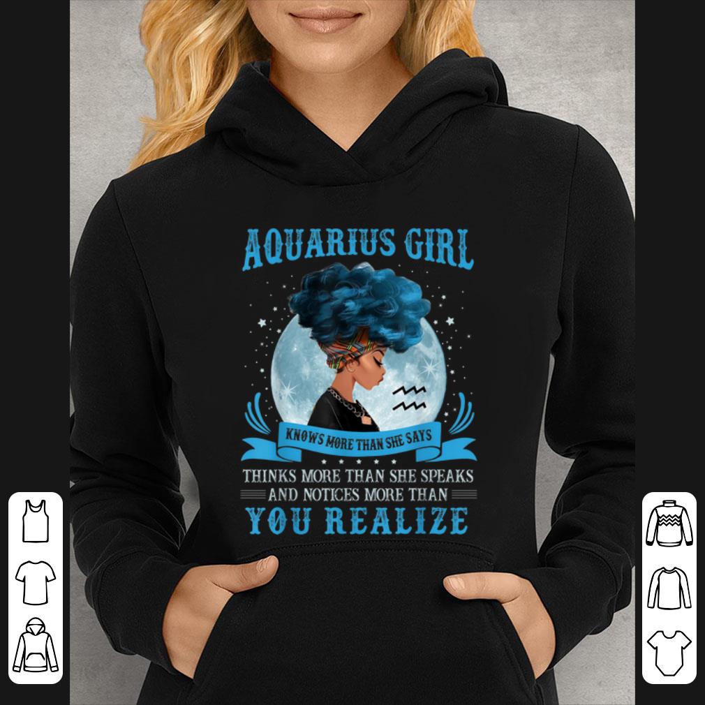 Official Aquarius Girls Black Queen Knows More Than She Says shirt