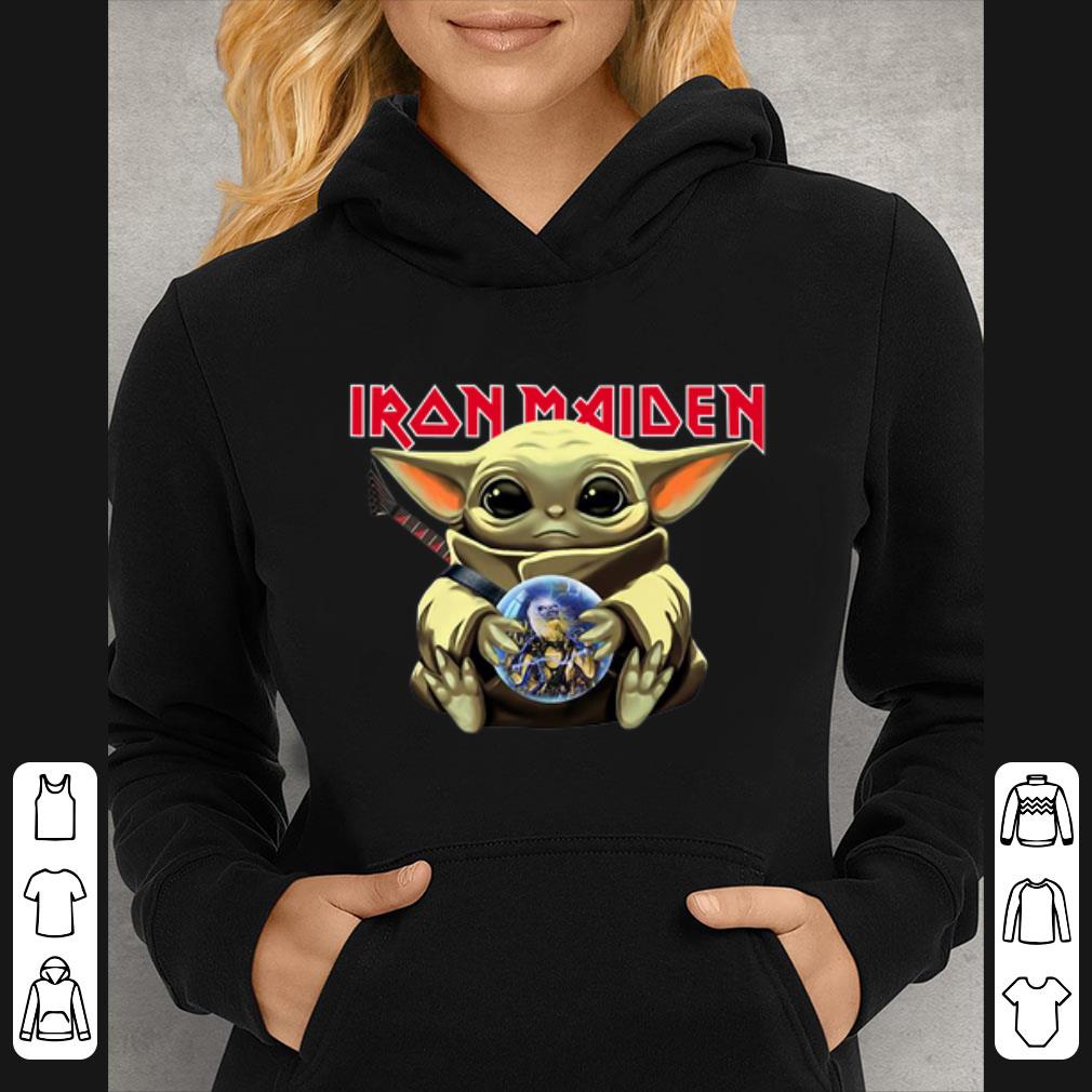 Awesome Star Wars Baby Yoda Hug Iron Maiden shirt