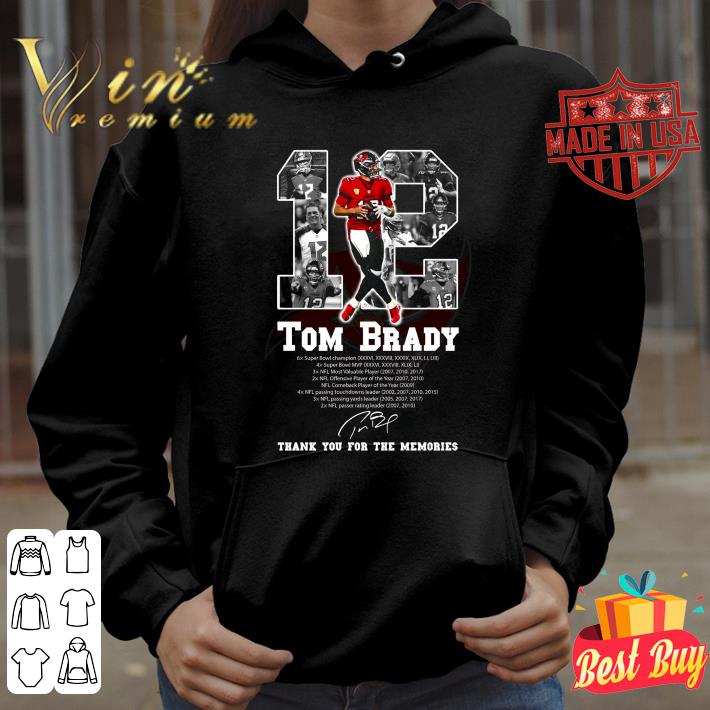 Best Thank You Memories 12 Tom Brady Tampa Bay Buccaneers Signatures shirt 7 Thank You Memories 12 Tom Brady Tampa Bay Buccaneers Signatures shirt