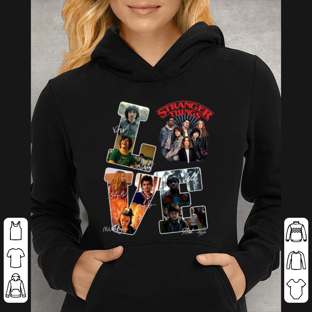 Nice Love Stranger Things Signatures shirt