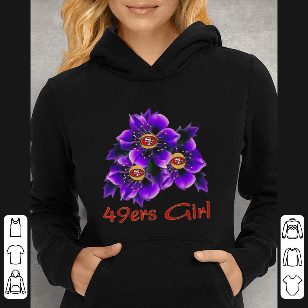 Original San Francisco 49ers Girl purple flowers shirt