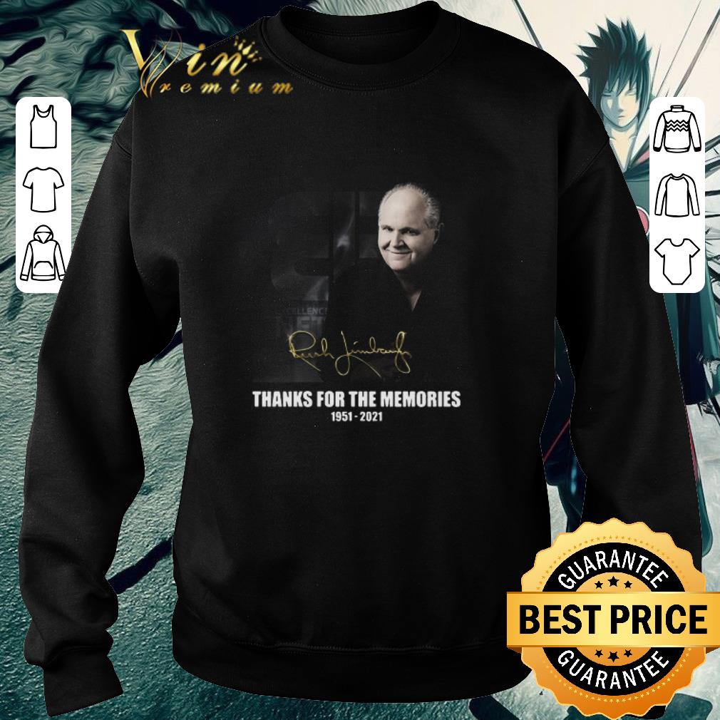 Original Official Rush Limbaugh Thanks For The Memories 1951 2021 Signature shirt 5 Original Official Rush Limbaugh Thanks For The Memories 1951 2021 Signature shirt