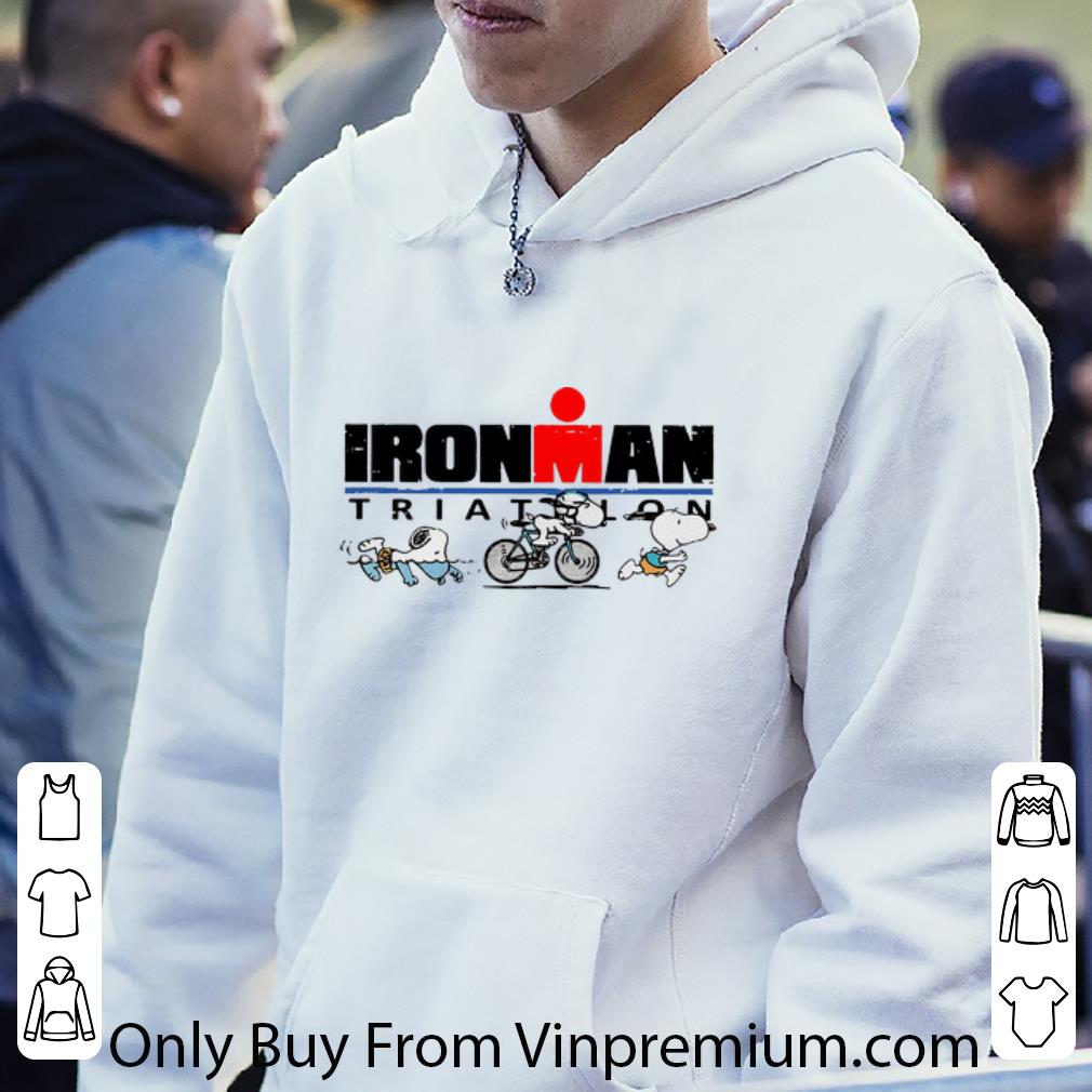 Pretty Triathlon World Triathlon Corporation Snoopy Ironman shirt