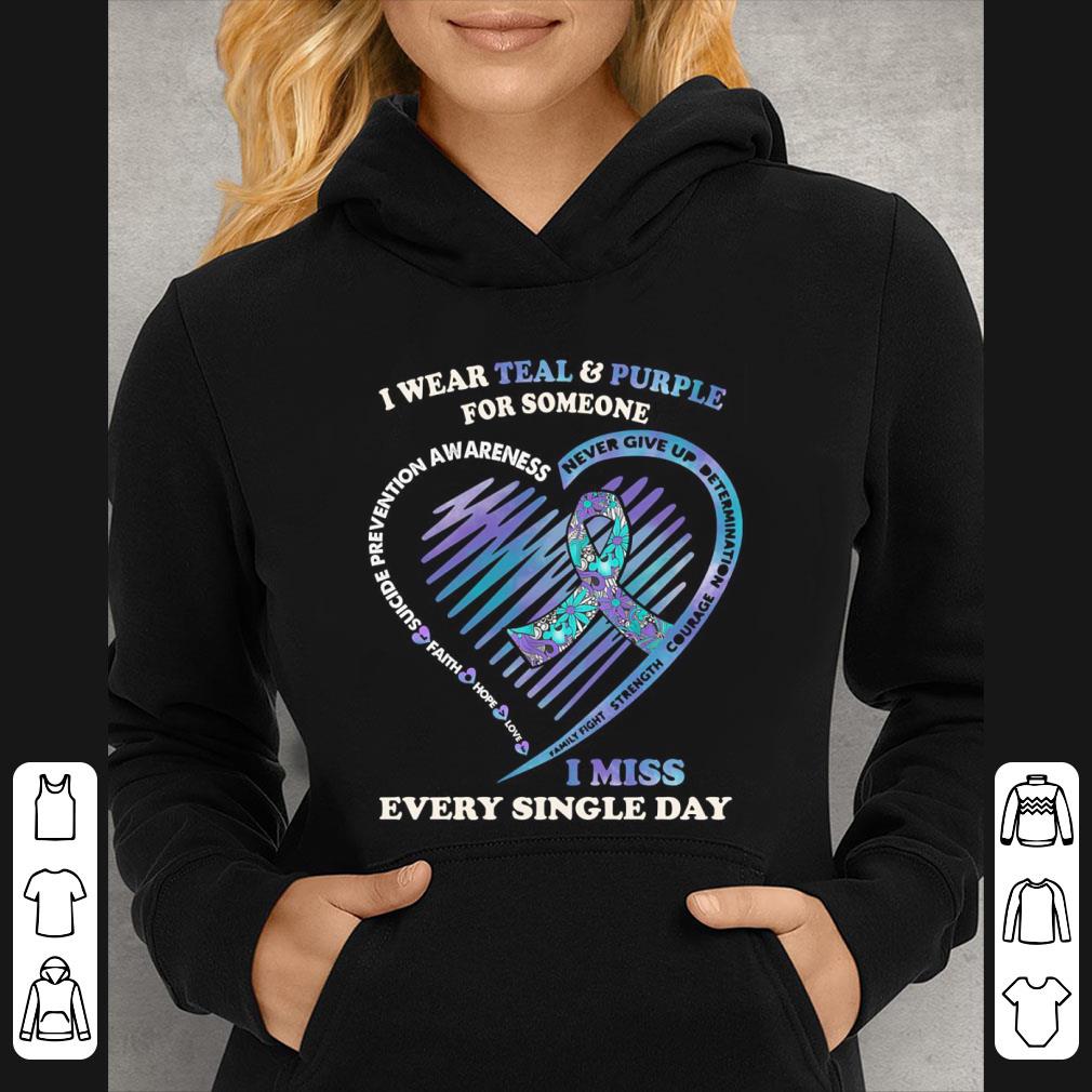 Top Breast Cancer I Wear Teal & Purple For Someone I Miss Every Single Day shirt 5 Top Breast Cancer I Wear Teal & Purple For Someone I Miss Every Single Day shirt