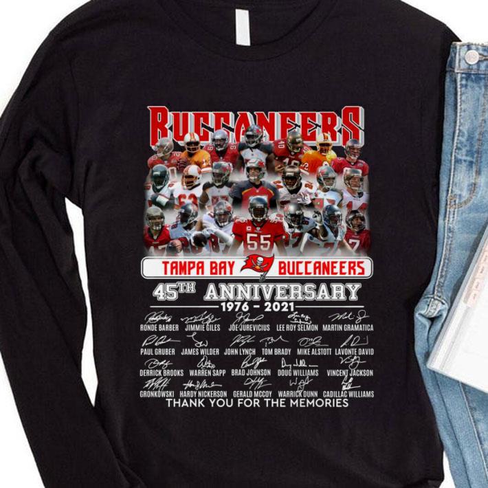 Awesome Tampa Bay Buccaneers NFL 45th Anniversary 1976-2021 Signed Thank You For The Memories Shirt 7 Tampa Bay Buccaneers NFL 45th Anniversary 1976-2021 Signed Thank You For The Memories Shirt