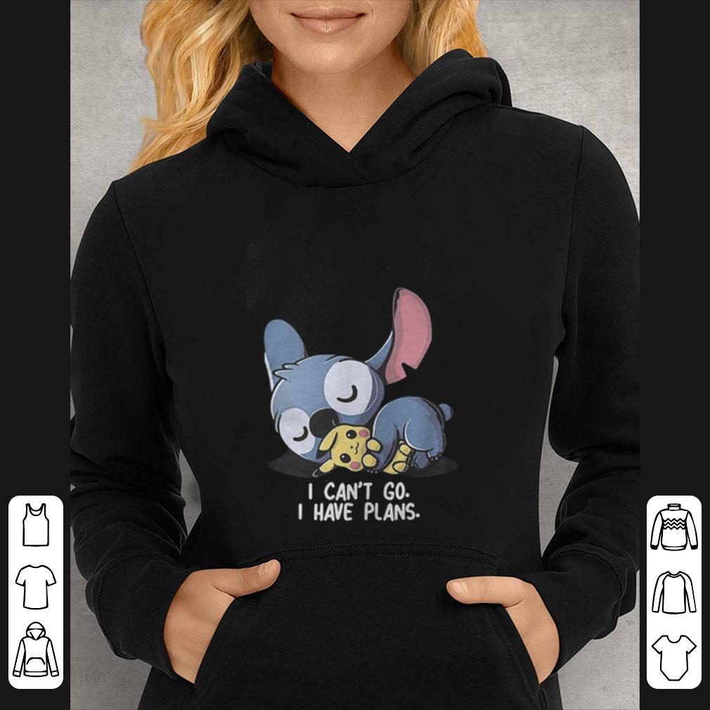 Premium Stitch Hug Pikachu I Can’t Go I Have Plans shirt