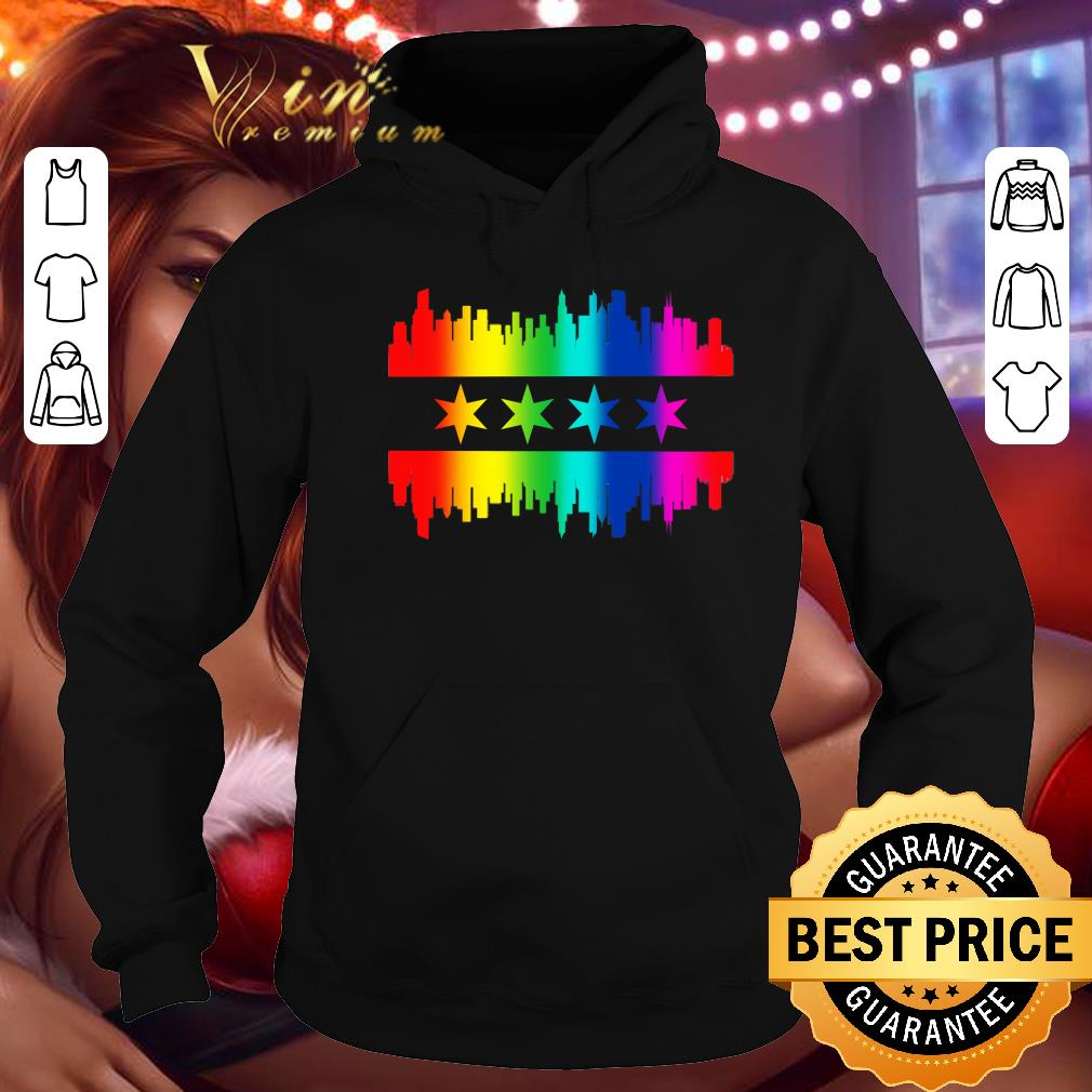 Premium Chicago Flag Skyline LGBT Gay Pride Parade shirt 7 Chicago Flag Skyline LGBT Gay Pride Parade shirt