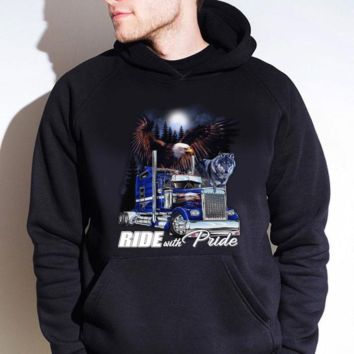 Original Semi Truck Trucker Eagle Wolf Ride With Pride shirt 7 Semi Truck Trucker Eagle Wolf Ride With Pride shirt