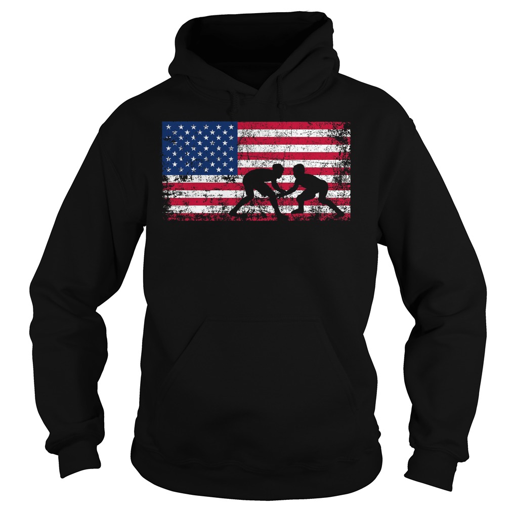 American Flag Wrestling Shirt 2 American Flag Wrestling Hoodie