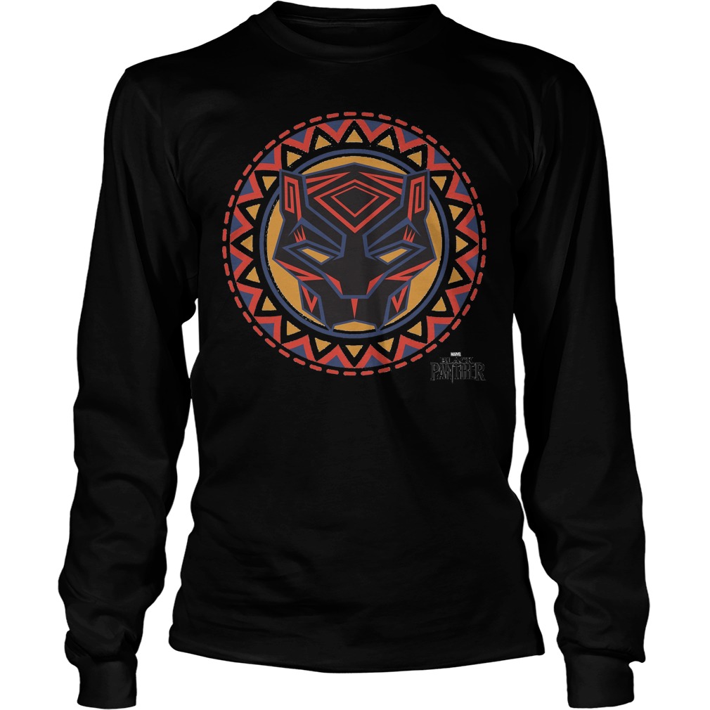 Marvel Black Panther Movie Geometric Pattern Mask Shirt 3 Marvel Black Panther Movie Geometric Pattern Mask Longsleeve