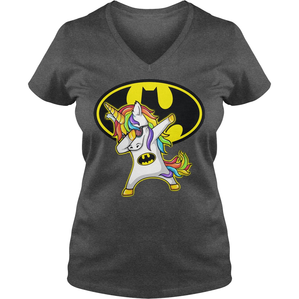Batman Unicorn Dabbing V Neck