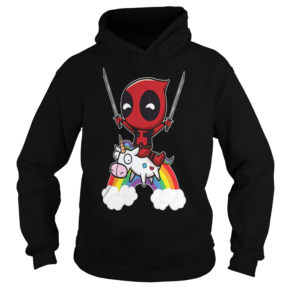 Deadpool Riding Unicorn Hoodie