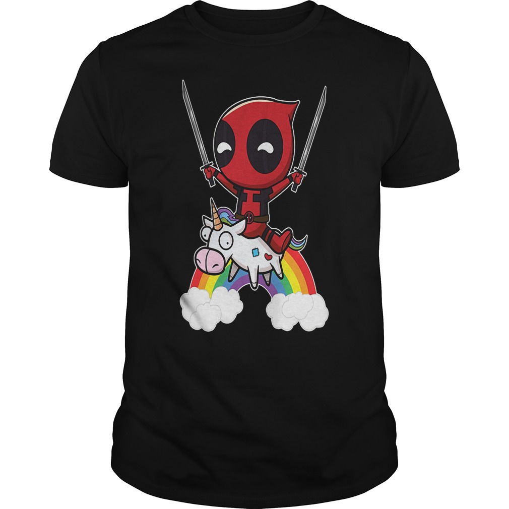 Deadpool Riding Unicorn Shirt
